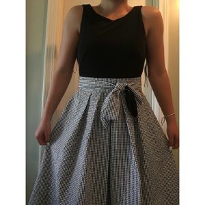 Calf-length fit and flare dress